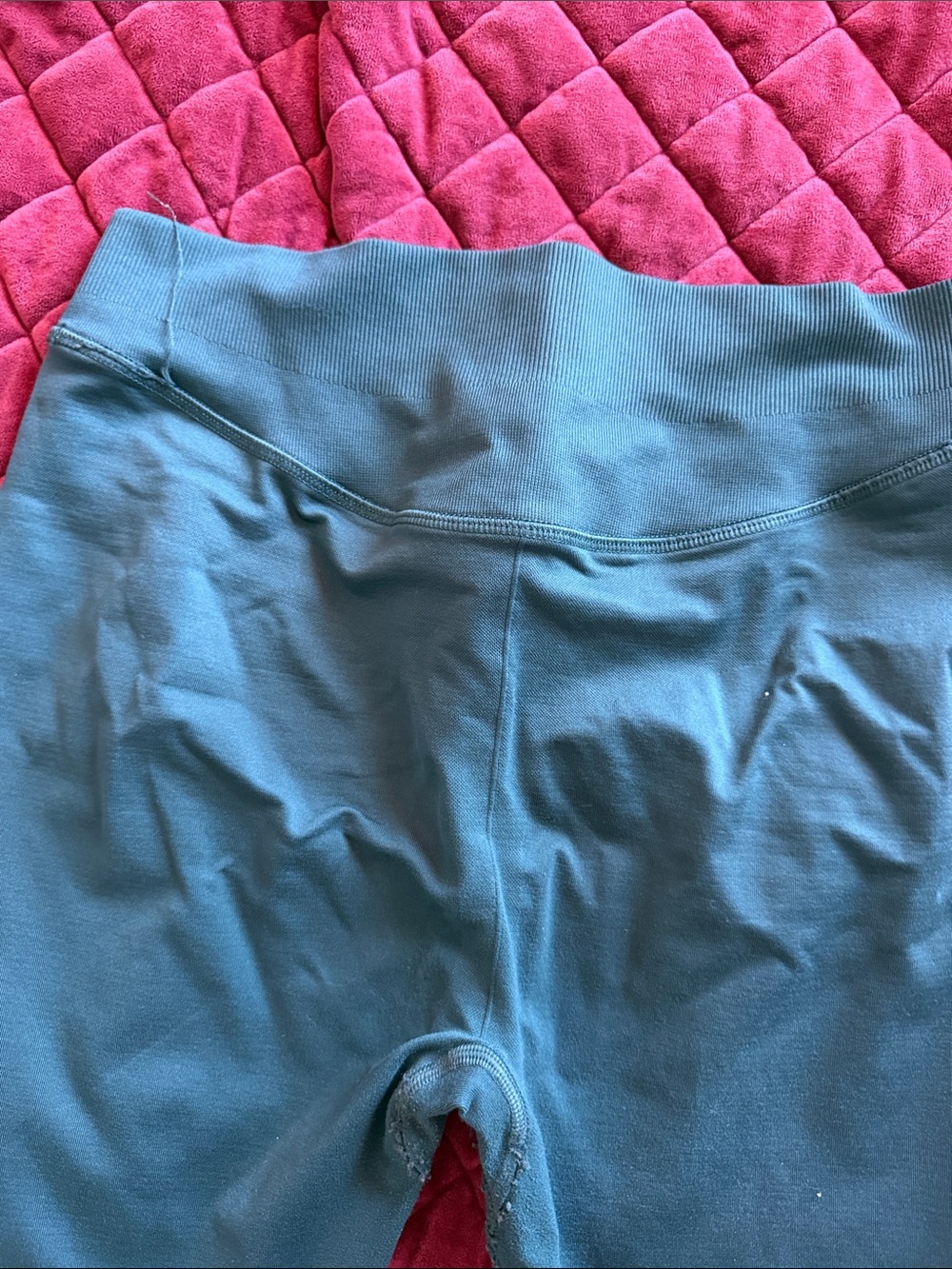 Gymshark Seamless High-Waist Teal Athletic Shorts - Picture 3 of 4